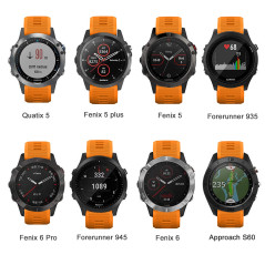 ISABAKE Bracelet pour Garmin Forerunner 945/935, Garmin Fenix 5/5 Plus, Fenix 6/6 Pro, Approach S60/Quatix 5, Bande de Remplacem