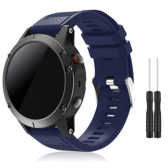 TOPsic Bracelet Fenix 5/Fenix 5 Plus, Bracelet de Montre 22mm Bande Remplacement en Silicone pour Fenix 5/5 Plus/Fenix 6/6 Pro/F