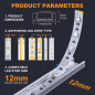 Profil en Aluminium, Chesbung 10 x 1Mètre Aluminium Profilé U-forme pour Bandes à LED, Compact Finition Professionnelle avec Bla