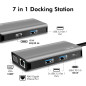 Station d'accueil USB 3.2 Gen 1 à 7 Ports, avec Port USB-C et PD (PowerDelivery), résolution UHD 4K, réseau RJ45 Gigabit Station d'accueil USB 3.2 Gen 1 à 7 Ports, avec Port USB-C et PD (PowerDelivery), résolution UHD 4K, réseau RJ45 Gigabit