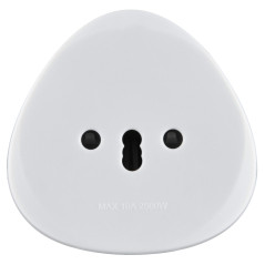 Electraline 70057 Adaptateur de voyage Suisse/Italie/Brazil vers France/Europe, blanc