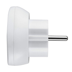 Electraline 70057 Adaptateur de voyage Suisse/Italie/Brazil vers France/Europe, blanc