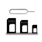 CCLKHY 3 in1 SIM Nano Adaptateur de Carte, Nano SIM Cartes Kit, Adaptateur SIM et Epingle D'ejection, pour Smartphones CCLKHY 3 in1 SIM Nano Adaptateur de Carte, Nano SIM Cartes Kit, Adaptateur SIM et Epingle D'ejection, pour Smartphones