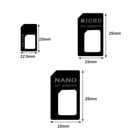 CCLKHY 3 in1 SIM Nano Adaptateur de Carte, Nano SIM Cartes Kit, Adaptateur SIM et Epingle D'ejection, pour Smartphones