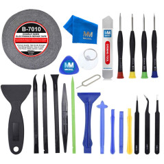 MMOBIEL Set de 24 Tournevis Professionnels + Ruban adhésif 2mm + Ventouse compatible avec écrans + Spudger compatible avec Smart