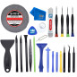 MMOBIEL Set de 24 Tournevis Professionnels + Ruban adhésif 2mm + Ventouse compatible avec écrans + Spudger compatible avec Smart