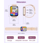 RUIMEN Montre Connectée Femme Repondre Appel Smartwatch Android iOS Montre Sport Etanche avec Podometre Calories Cardiofrequence RUIMEN Montre Connectée Femme Repondre Appel Smartwatch Android iOS Montre Sport Etanche avec Podometre Calories Cardiofrequence