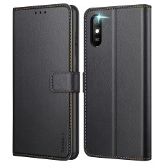 Ganbary Coque pour Xiaomi Redmi 9A/9AT, [Housse en Cuir PU Premium] [Etui à Rabat] [Pochette de Portefeuille], Étui de Protectio