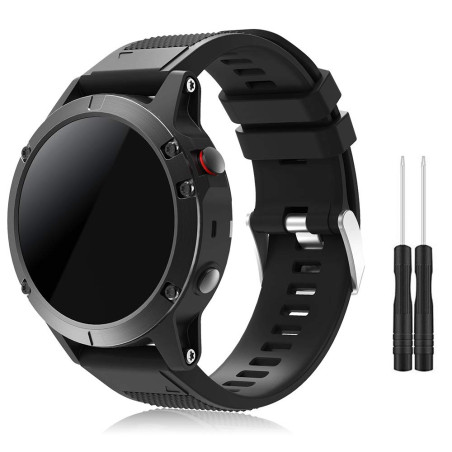 TOPsic Bracelet Fenix 5/Fenix 5 Plus, Bracelet de Montre 22mm Bande Remplacement en Silicone pour Fenix 5/5 Plus/Fenix 6/6 Pro/F