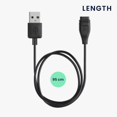 kwmobile Câble USB Compatible avec COROS Pace 2 / Pace 3 / APEX/APEX Pro/APEX 2 / VERTIX - Câble Rechange pour Chargement Smart 