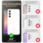 Dexnor Coque pour Samsung Galaxy A54 5G [Double Cadre Avant], Technologie Antichoc Coque Renforcée Antichute, Coque de Protectio