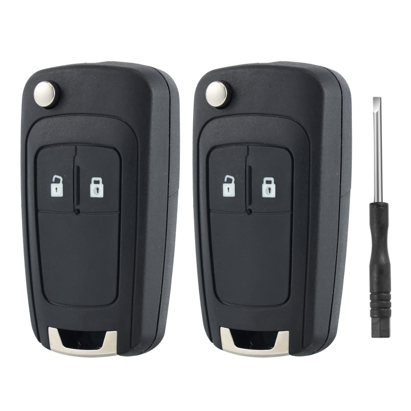 Betterher 2 pièces Coque de clé de Voiture Pliable Compatible avec 0pel,2 Boutons Boitier Clef Voiture Télécommande Compatible a Betterher 2 pièces Coque de clé de Voiture Pliable Compatible avec 0pel,2 Boutons Boitier Clef Voiture Télécommande Compatible a