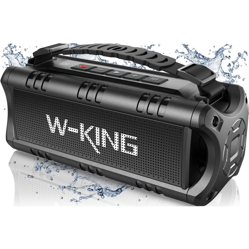 W-KING 30W Enceinte Bluetooth Puissante, Portable Puissant Haut Parleur Speaker, 24 Heures d’Autonomie en Lecture, Enceinte de C W-KING 30W Enceinte Bluetooth Puissante, Portable Puissant Haut Parleur Speaker, 24 Heures d’Autonomie en Lecture, Enceinte de C