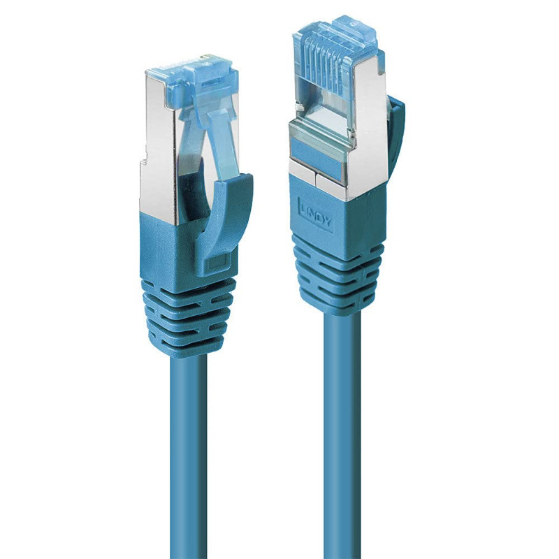 Lindy Câble réseau cat.6A S/FTP, cuivre, LSOH, 500MHz, bleu, 10m