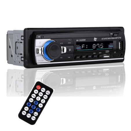 NK Autoradio Bluetooh - Fonction AUX, Fadio FM 87,5-108Mhz AMS, Lecteur MP3 et Double Port USB, Stéréo FM, Mains Libres Stéréo 4