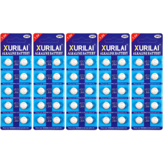XURILAI lr44 ag13 alcaline 1.5 V Bouton Pile(50 pièces)