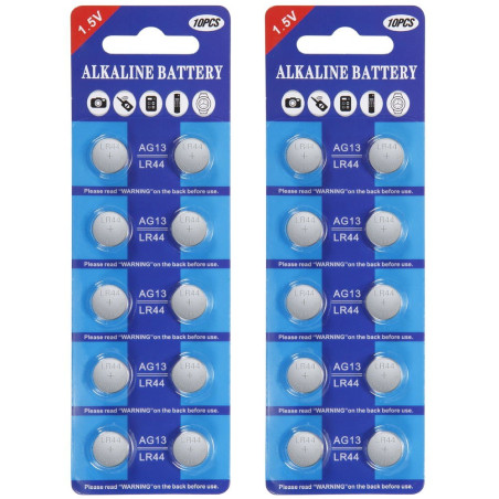 XURILAI lr44 ag13 alcaline 1.5 V Bouton Pile(50 pièces)