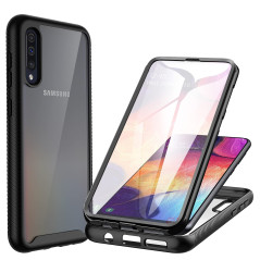 CENHUFO Coque Samsung A50, Coque Samsung A30s Antichoc Housse avec Protection écran, 360° Téléphone Etui Double Face Case Transp