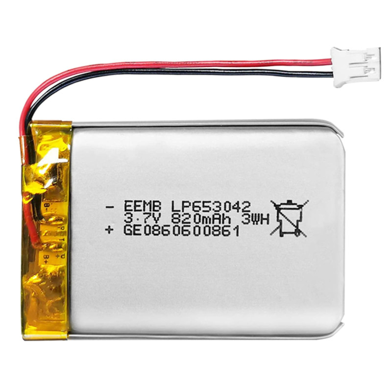 EEMB Batterie Lithium polymère 3,7V 820mAh 653042 Batterie Rechargeable lipo avec connecteur JST avec VXI Blue Parrott - vérifie EEMB Batterie Lithium polymère 3,7V 820mAh 653042 Batterie Rechargeable lipo avec connecteur JST avec VXI Blue Parrott - vérifie