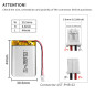 EEMB Batterie Lithium polymère 3,7V 820mAh 653042 Batterie Rechargeable lipo avec connecteur JST avec VXI Blue Parrott - vérifie EEMB Batterie Lithium polymère 3,7V 820mAh 653042 Batterie Rechargeable lipo avec connecteur JST avec VXI Blue Parrott - vérifie