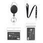 Porte Badge Avec Porte Carte Transparent, 1 Ensemble Comprend - Cordon, porte Badge Enrouleur et Porte Carte étanche, pour Porte Porte Badge Avec Porte Carte Transparent, 1 Ensemble Comprend - Cordon, porte Badge Enrouleur et Porte Carte étanche, pour Porte