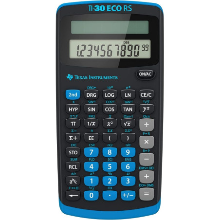 CALCUSO Ensemble de Base Gris foncé avec Calculatrice TI-30 ECO RS
