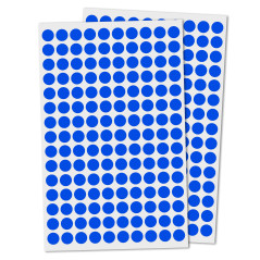 3000 Pieces - 10mm Gommettes Autocollantes Rondes - Bleu