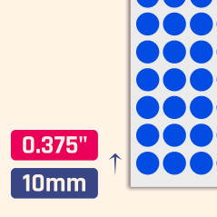 3000 Pieces - 10mm Gommettes Autocollantes Rondes - Bleu