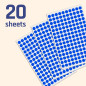 3000 Pieces - 10mm Gommettes Autocollantes Rondes - Bleu