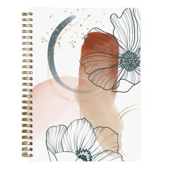 Clairefontaine 115963C - Un Carnet à Spirale motifs Géométriques/Floral/Montagne - A5 14,8x21cm 148 Pages Lignées papier Blanc 9
