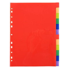 WAYTEX 931348 Intercalaires A4 12 Touches Neutres en Polypropylène de Couleurs Vives avec Index