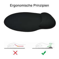 Wiliingood Tapis De Souris avec Repose Poignet en Gel, Confort avec Repose-Poignet Ergonomique