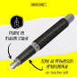 ONLINE Stylo à encre College Black Style│ stylo plume ergonomique pour l'école │ plume moyenne, zone de préhension toucher soft 