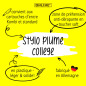 ONLINE Stylo à encre College Black Style│ stylo plume ergonomique pour l'école │ plume moyenne, zone de préhension toucher soft 