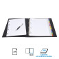 Viquel - Classeur souple A4 MAXI avec étiquette sur la tranche - 4 anneaux - Dos 3,5cm - Pour documents A4 - Noir Viquel - Classeur souple A4 MAXI avec étiquette sur la tranche - 4 anneaux - Dos 3,5cm - Pour documents A4 - Noir