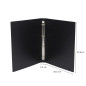 Viquel - Classeur souple A4 MAXI avec étiquette sur la tranche - 4 anneaux - Dos 3,5cm - Pour documents A4 - Noir Viquel - Classeur souple A4 MAXI avec étiquette sur la tranche - 4 anneaux - Dos 3,5cm - Pour documents A4 - Noir