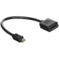 MINI DISPLAYPORT MALE TO DISPL FEMALE CABLE 4K2K - 15CM MINI DISPLAYPORT MALE TO DISPL FEMALE CABLE 4K2K - 15CM
