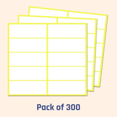 300 Pièces, 70 x 25 mm, Étiquette Autocollantes Papier Blanc