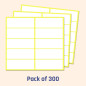 300 Pièces, 70 x 25 mm, Étiquette Autocollantes Papier Blanc