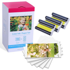 Rechange pour Canon Selphy CP1300 Papier Photo et Cartouche, pour Canon Selphy CP1500 CP1200 CP1000 CP910, Compatible KP-108IN 3