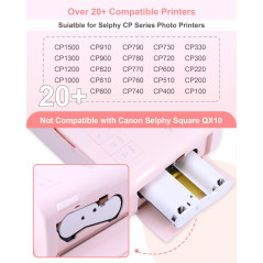 Rechange pour Canon Selphy CP1300 Papier Photo et Cartouche, pour Canon Selphy CP1500 CP1200 CP1000 CP910, Compatible KP-108IN 3