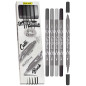 Online Parure Calli.Brush Gris, set de 5 stylos feutre calligraphie avec deux côtés (côté calligraphie de 2mm et côté pinceau fl Online Parure Calli.Brush Gris, set de 5 stylos feutre calligraphie avec deux côtés (côté calligraphie de 2mm et côté pinceau fl