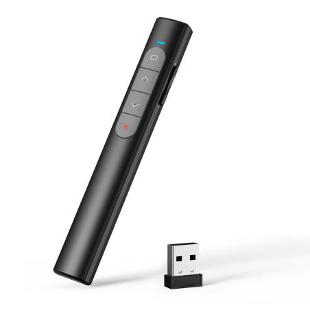 SQAFGYR Telecommande Ordinateur Powerpoint Pointeur du Présentateur avec 2.4GHz USB pour Présentation, Enseignement, Bureau, Con