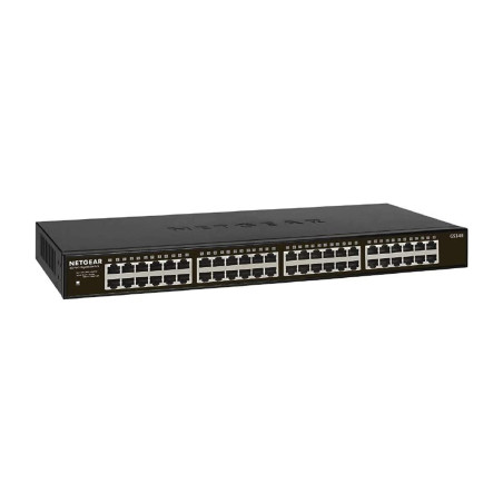 NETGEAR (GS348) Switch Ethernet 48 Ports RJ45 Gigabit (10/100/1000) , switch RJ45 Format Bureau /Rack, Boitier Robuste en Métal,