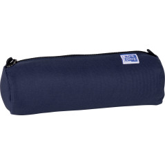OXFORD Trousse ronde couleurs 1 Compartiment Capacité Dimensions 22x7x7cm Fermeture éclair Polyester Bleu