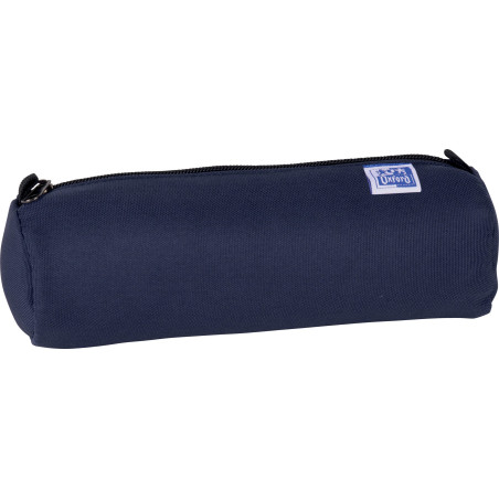 OXFORD Trousse ronde couleurs 1 Compartiment Capacité Dimensions 22x7x7cm Fermeture éclair Polyester Bleu