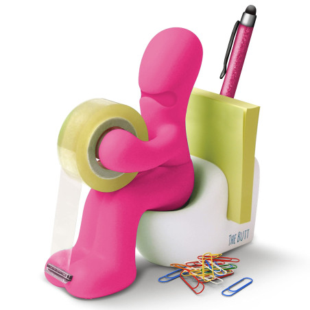 Le Butt Station Fournitures de Bureau - Dévidoir de Ruban Amusant - Porte Accessoires de Bureau Rigolo et Sympa avec Rouleau de 