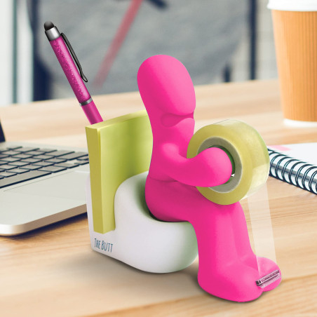 Le Butt Station Fournitures de Bureau - Dévidoir de Ruban Amusant - Porte Accessoires de Bureau Rigolo et Sympa avec Rouleau de 