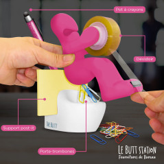 Le Butt Station Fournitures de Bureau - Dévidoir de Ruban Amusant - Porte Accessoires de Bureau Rigolo et Sympa avec Rouleau de 