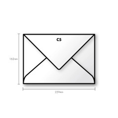 Clairefontaine 5452C Paquet de 20 Grandes Enveloppes 16,2x22,9cm Canari - 120g/m² - Format C5 - Fermeture gommée - Invitation Ev
